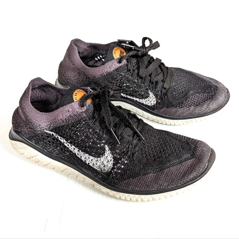 NIKE Free RN Flyknit 2018 Black Running Shoes Sneakers